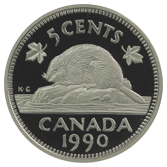 1990 Canada 5-cents Proof