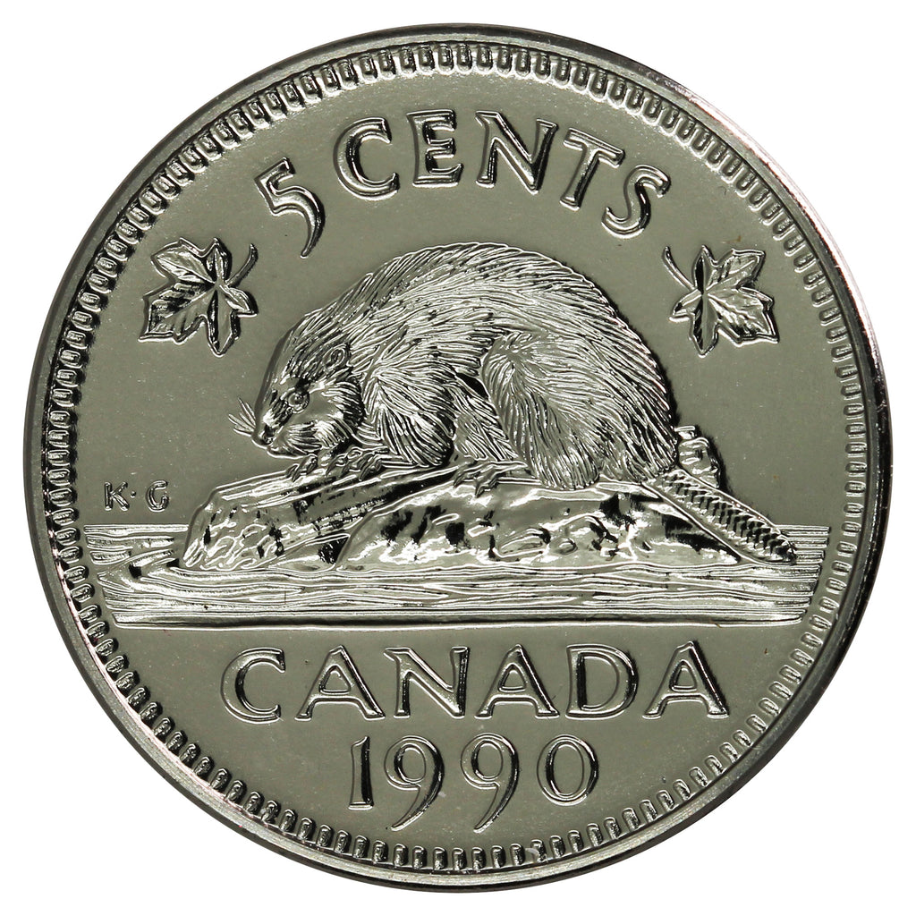 1990 Canada 5-cents Proof Like