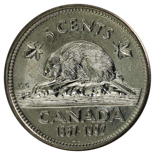 1992 Canada 5-cents Brilliant Uncirculated (MS-63)