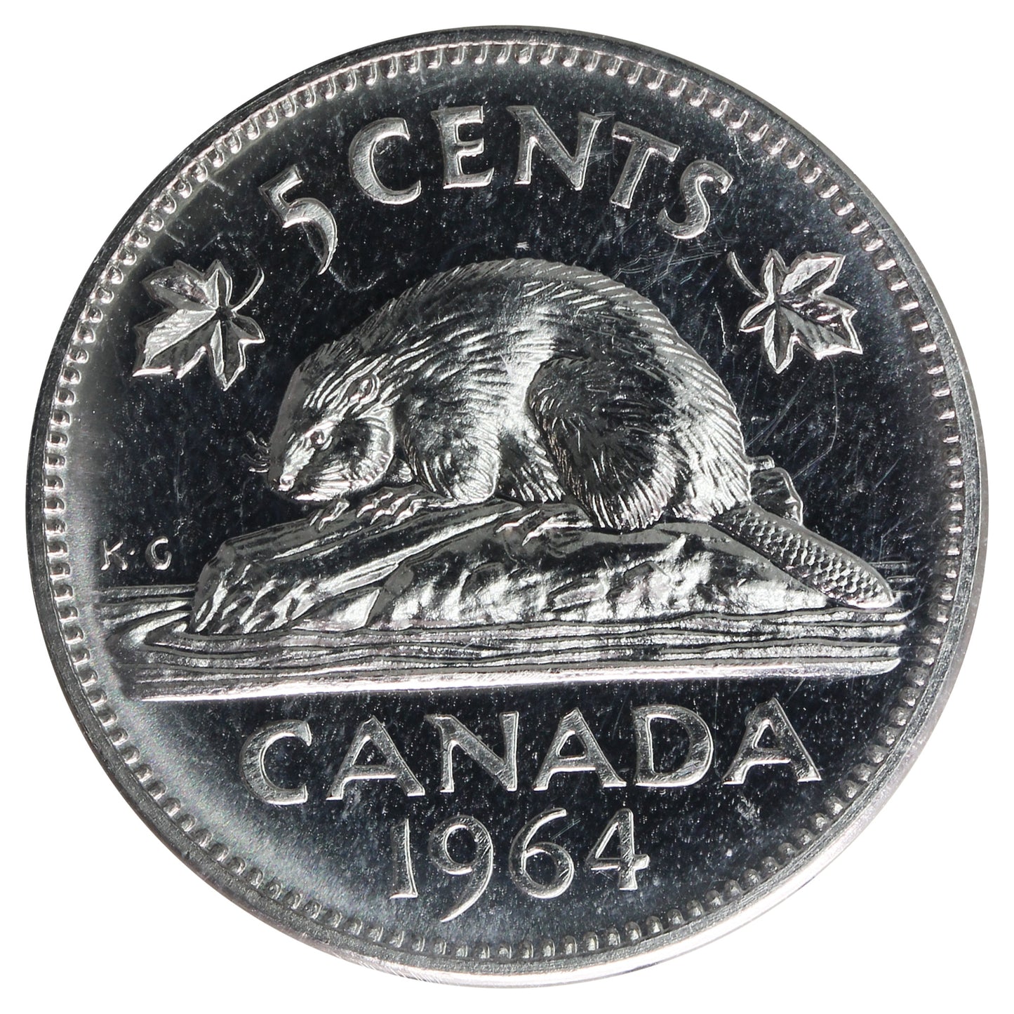 1964 Canada 5-cents ICCS Certified PL-65 Heavy Cameo