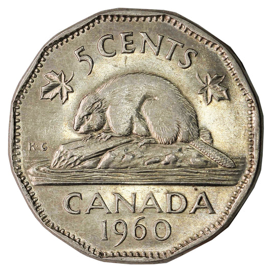 1960 Canada 5-cents Circulated