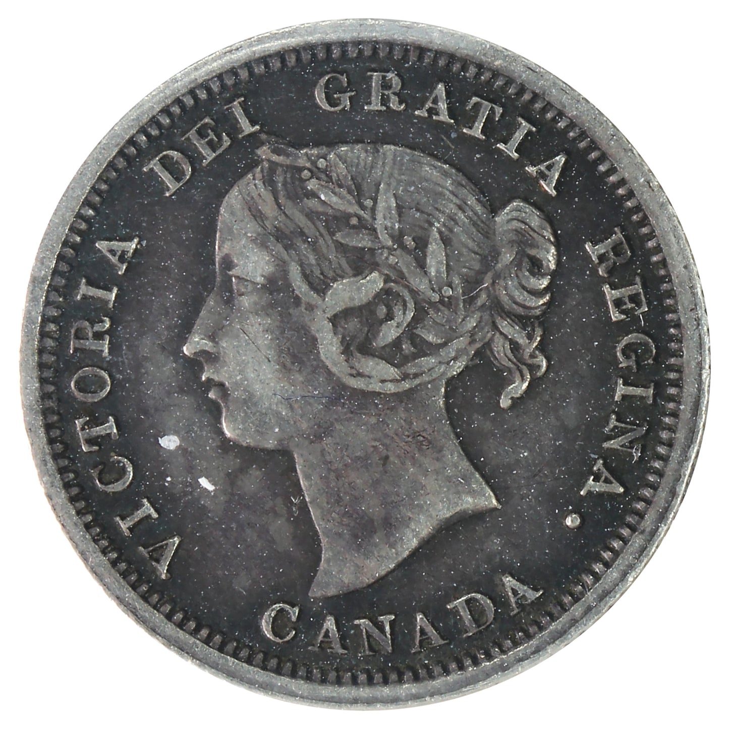 1870 Flat Border Canada 5-cents ICCS Certified VF-20