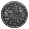 1870 Flat Border Canada 5-cents ICCS Certified VF-20