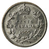 1909 Pointed Leaves Canada 5-cents AU-UNC (AU-55) $