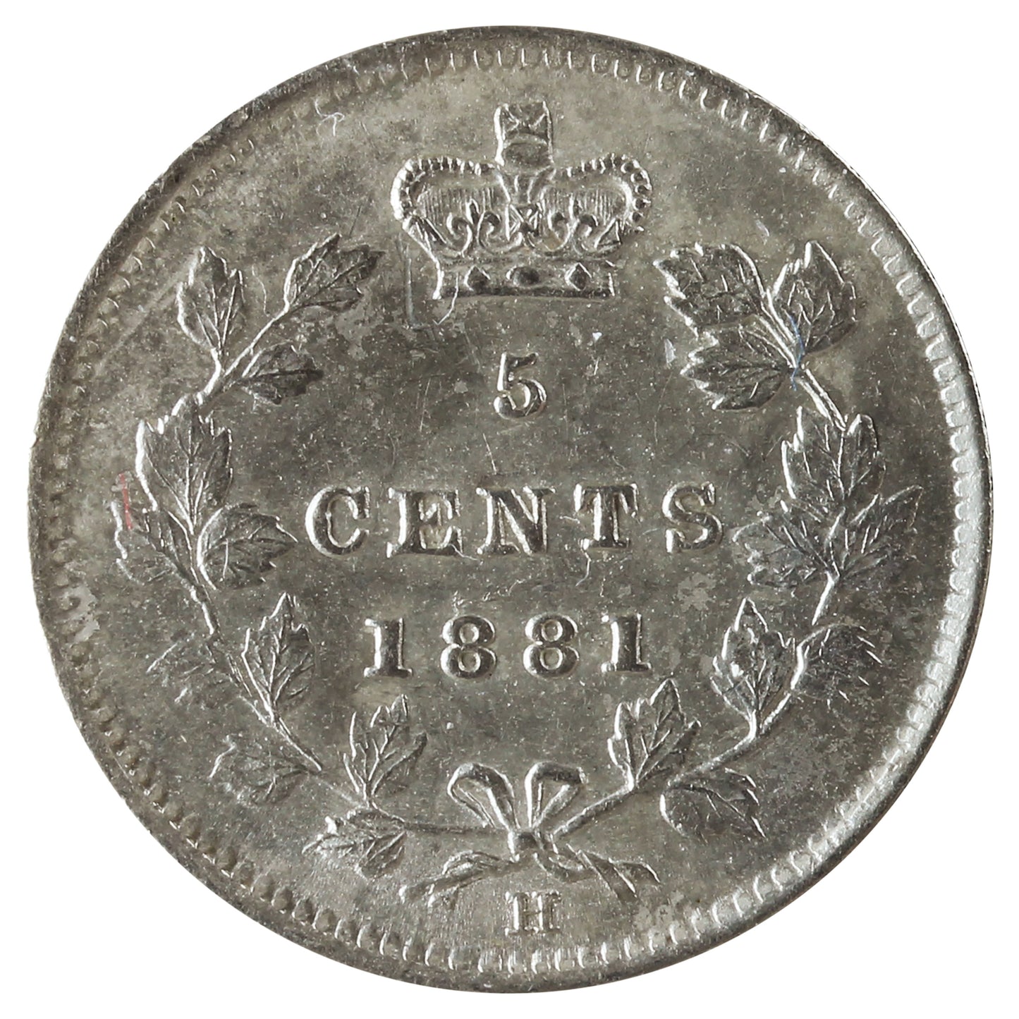 1881H Canada 5-cents ICCS Certified MS-63 (XWZ 950)