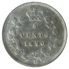 1890H Canada 5-cents ICCS Certified AU-50