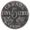 1930 Canada 5-cents ICCS Certified MS-63 (XQX 726)