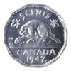 1947 Maple Leaf Canada 5-cents ICCS Certified MS-65 (XXR 703)