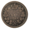 1858 Large Date Canada 5-cents Very Good (VG-8) $