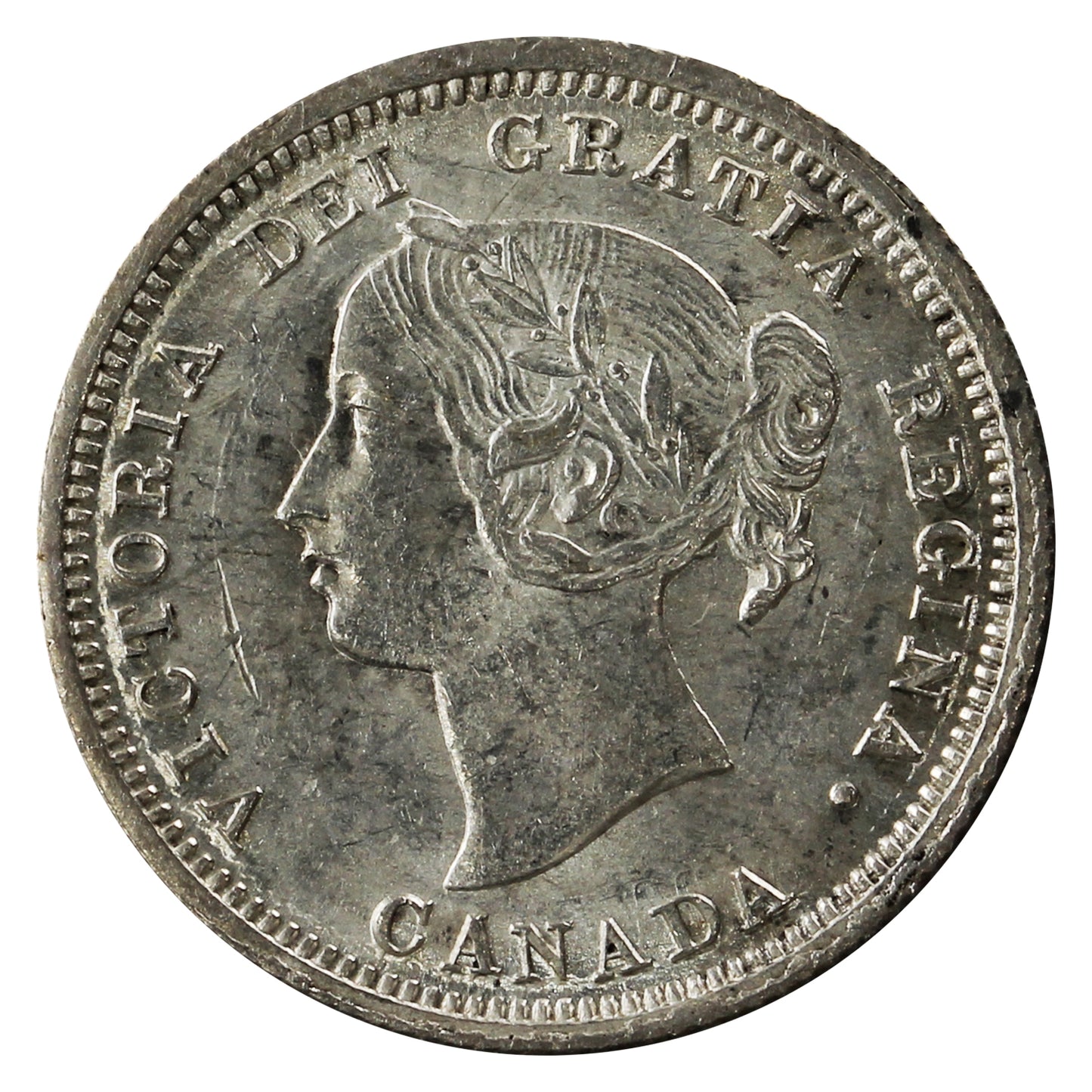 1870 Wide Rim Canada 5-cents UNC+ (MS-62) $