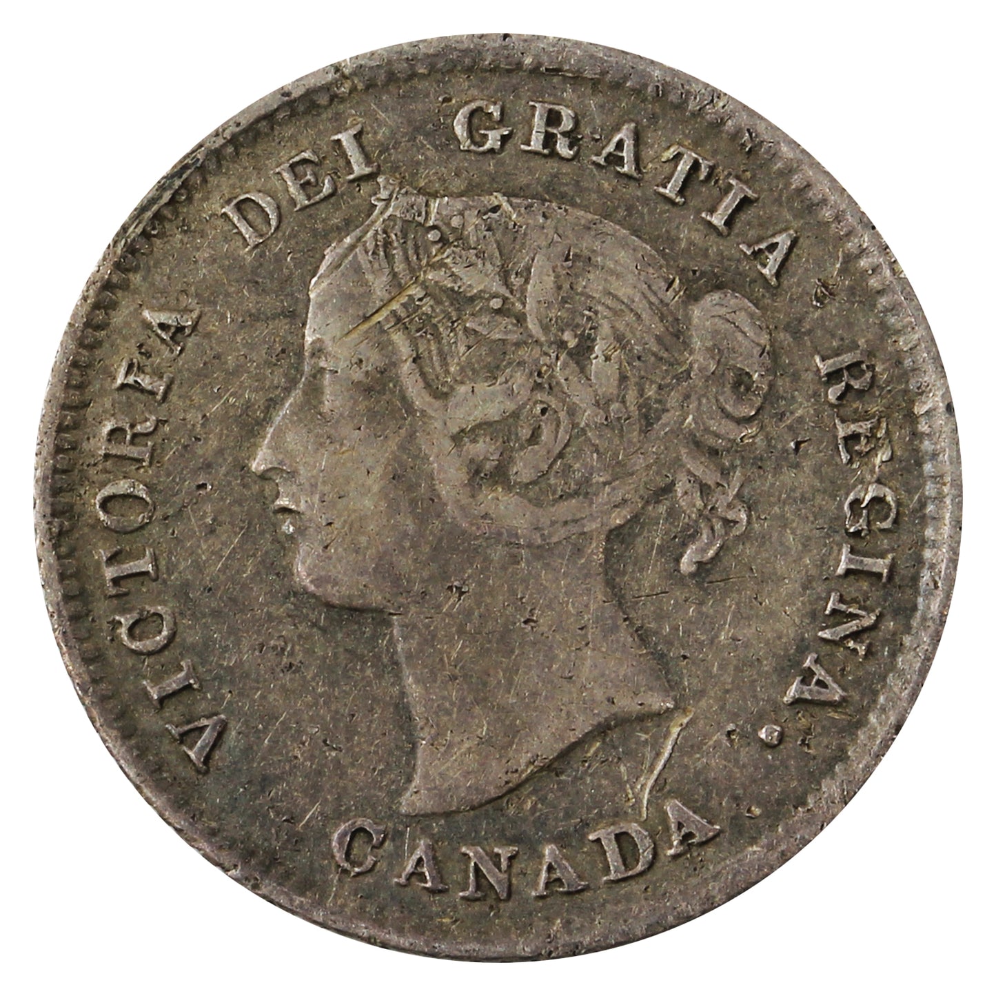 1875H Small Date Canada 5-cents Very Fine (VF-20)