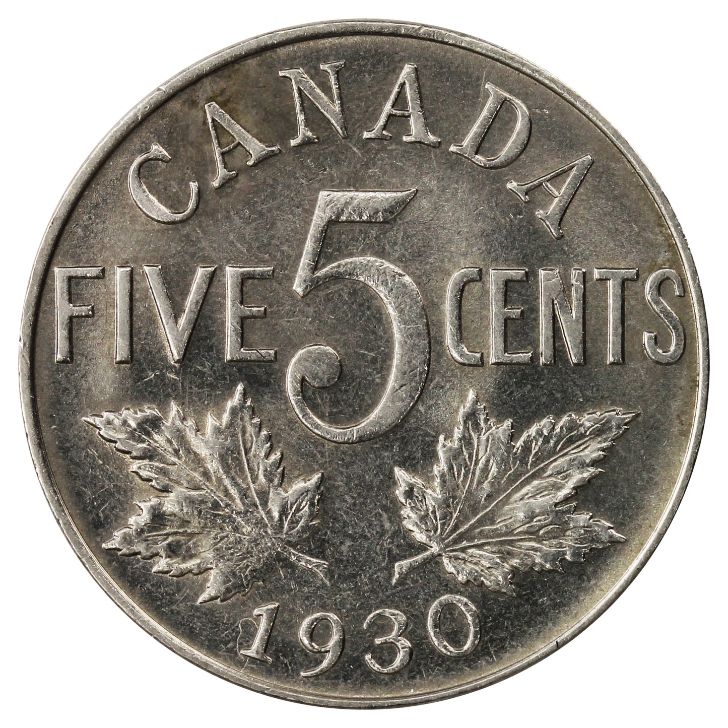 1930 Canada 5-cents UNC+ (MS-62)