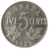 1925 Canada 5-cents NGC Certified AU-58