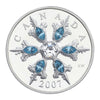 2007 Canada $20 Blue Crystal Snowflake Sterling Silver Coin