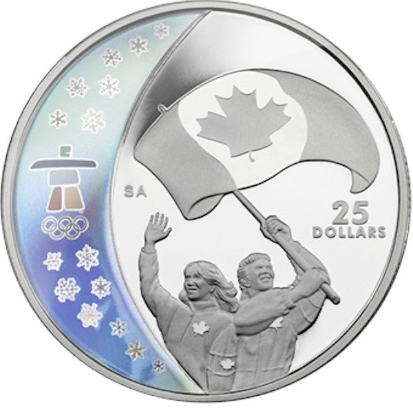 2007 Canada $25 Athletes' Pride Olympic Sterling Silver Hologram