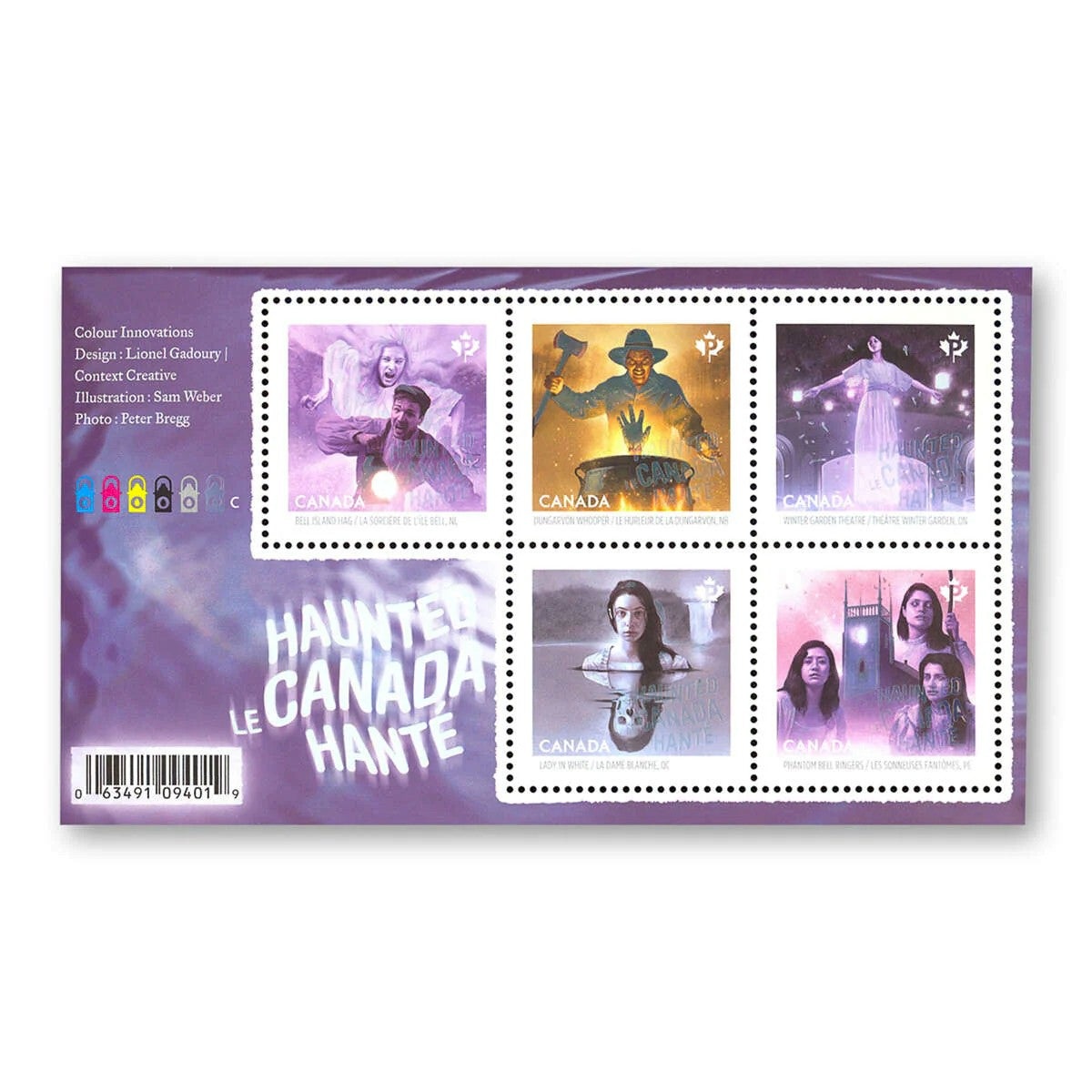 2016 Haunted Canada 25-Cents Bell Island Hag Coin and Stamp Set