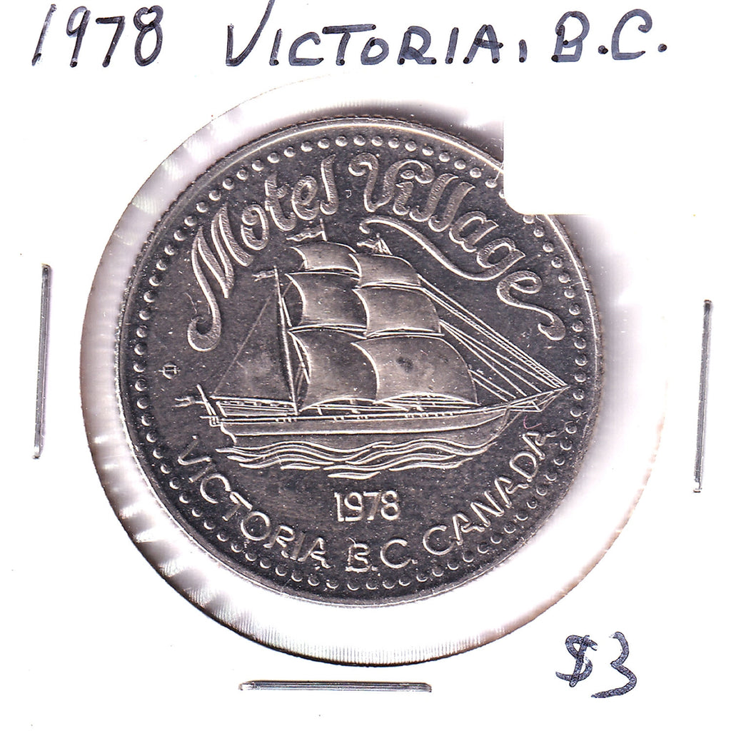 1978 Victoria, British Columbia, Trade Dollar Token: Motel Village