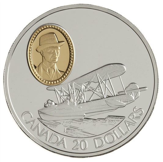 1994 Canada $20 Aviation Series Vickers Vedette Sterling Silver