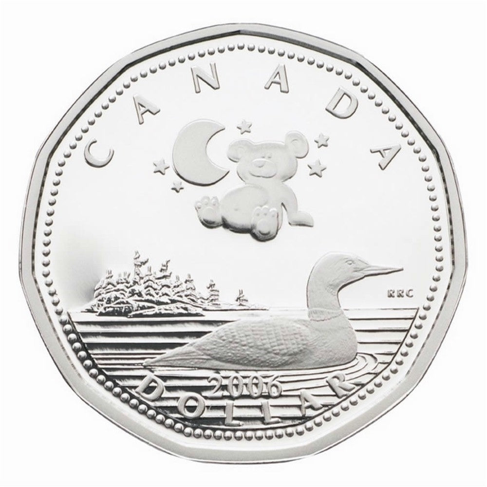 2006 Canada Baby Sterling Silver Proof Set with Medallion and Loon (bent sleeve)