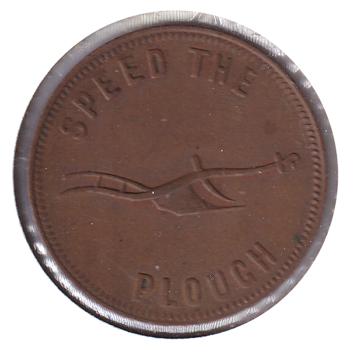 PE-5B1 No Date (1860) PEI Speed the Plough, Success to the Fisheries Token VF-EF (VF-30)