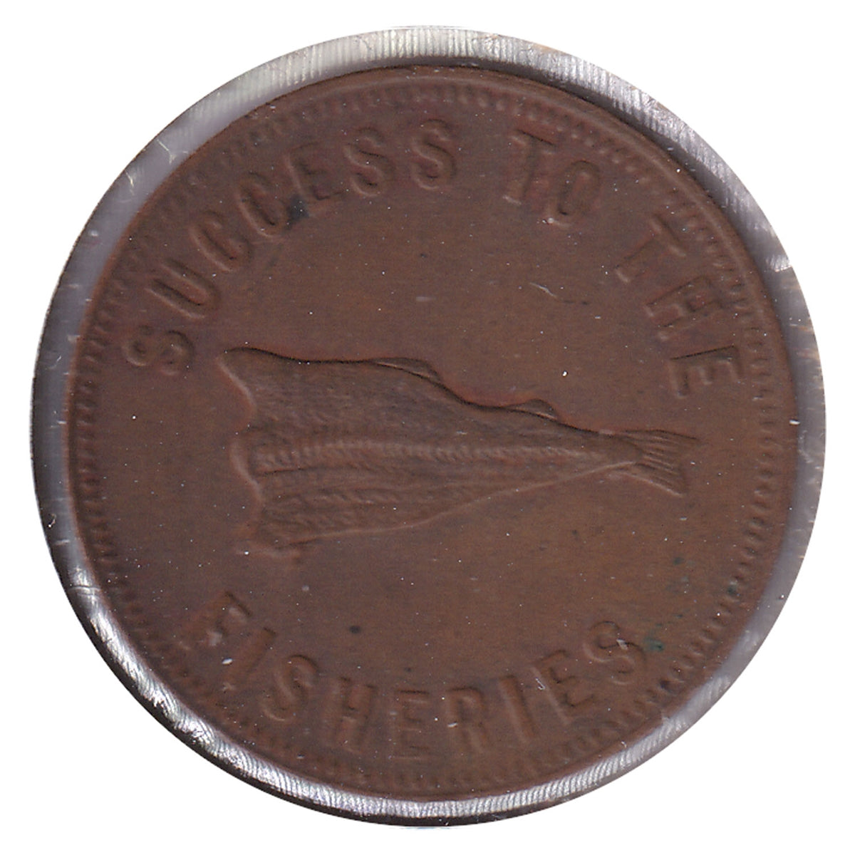 PE-5B1 No Date (1860) PEI Speed the Plough, Success to the Fisheries Token VF-EF (VF-30)