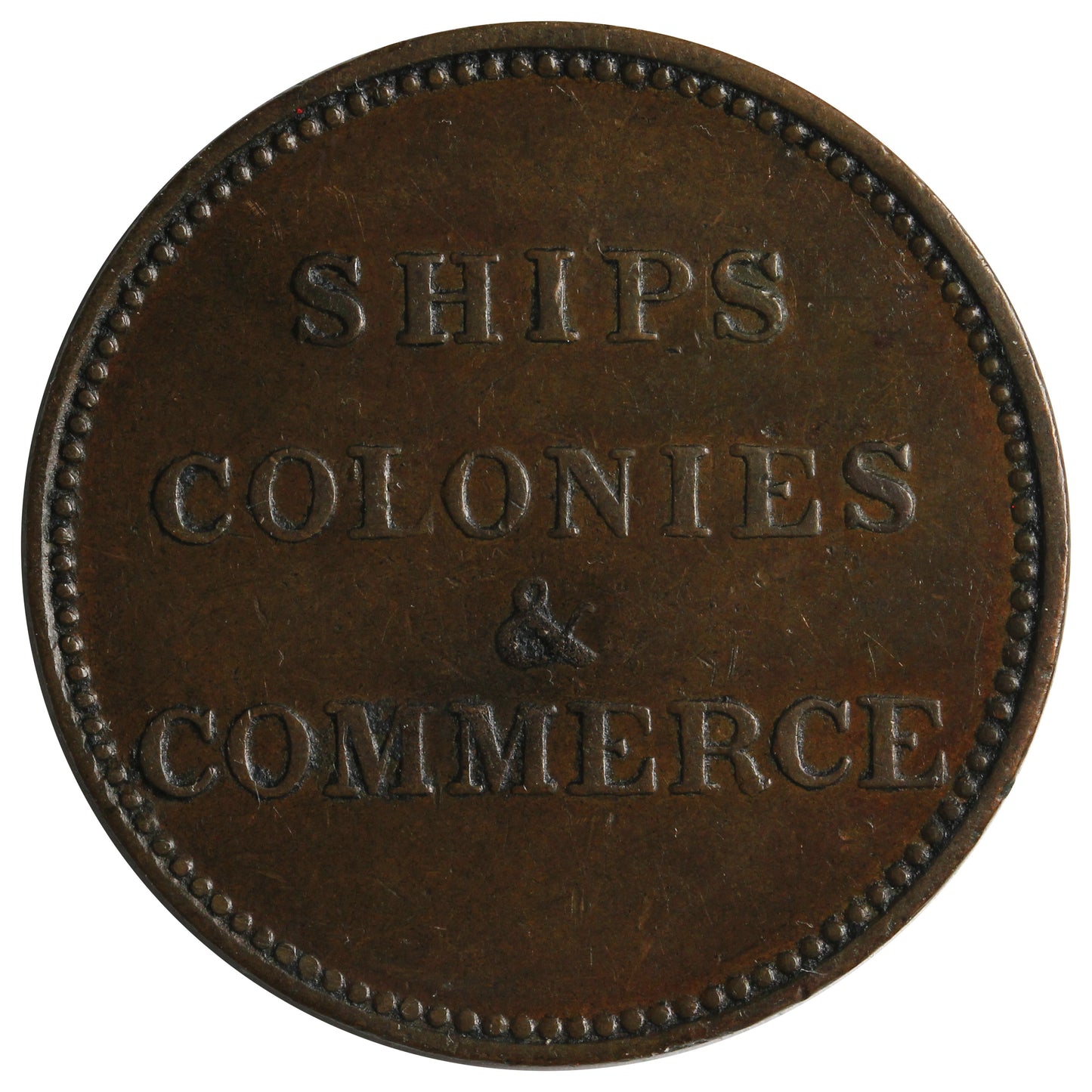 PE-10-45 No Date (1835) PEI Rotated Die Ships & Colonies Token Extra Fine (EF-40) $