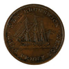 NB-1A1 1843 New Brunswick Victoria Dei Gratia Regina Half Penny Token EF-AU (EF-45) $