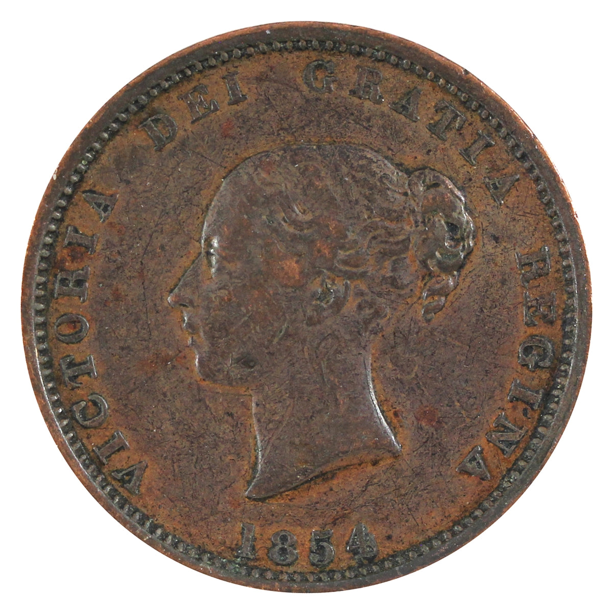 NB-1B 1854 New Brunswick Half Penny Currency Token VF-EF (VF-30) $