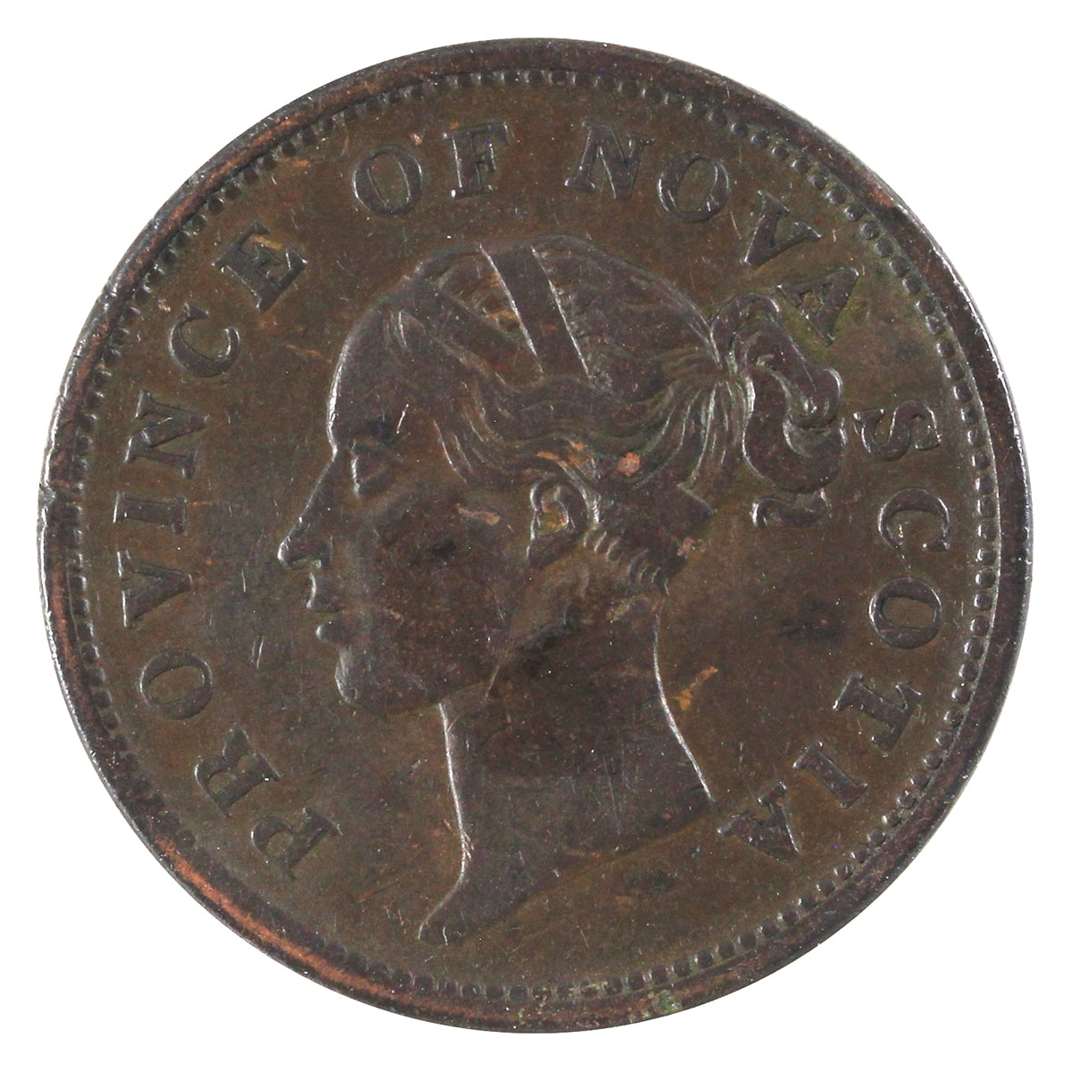 NS-2C1 1840 Nova Scotia Victoria Thistle Penny Token VF-EF (VF-30) $