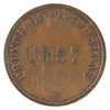 PE-7C2 1857 PEI Self Government and Free Trade Token Extra Fine (EF-40) $