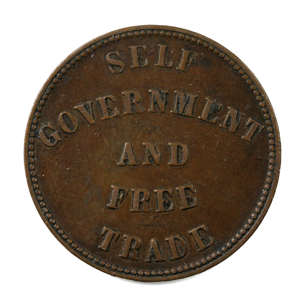 PE-7C2 1857 PEI Self Government & Free Trade Token VF-EF (VF-30)