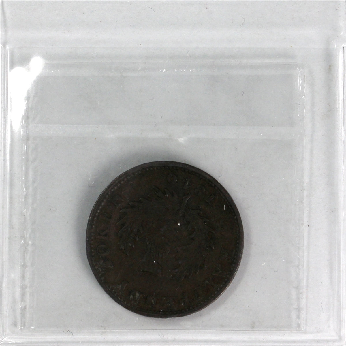 NS-1E4 1840 Nova Scotia Victoria Thistle Halfpenny Token ICCS Certified VF-20 BR# 874