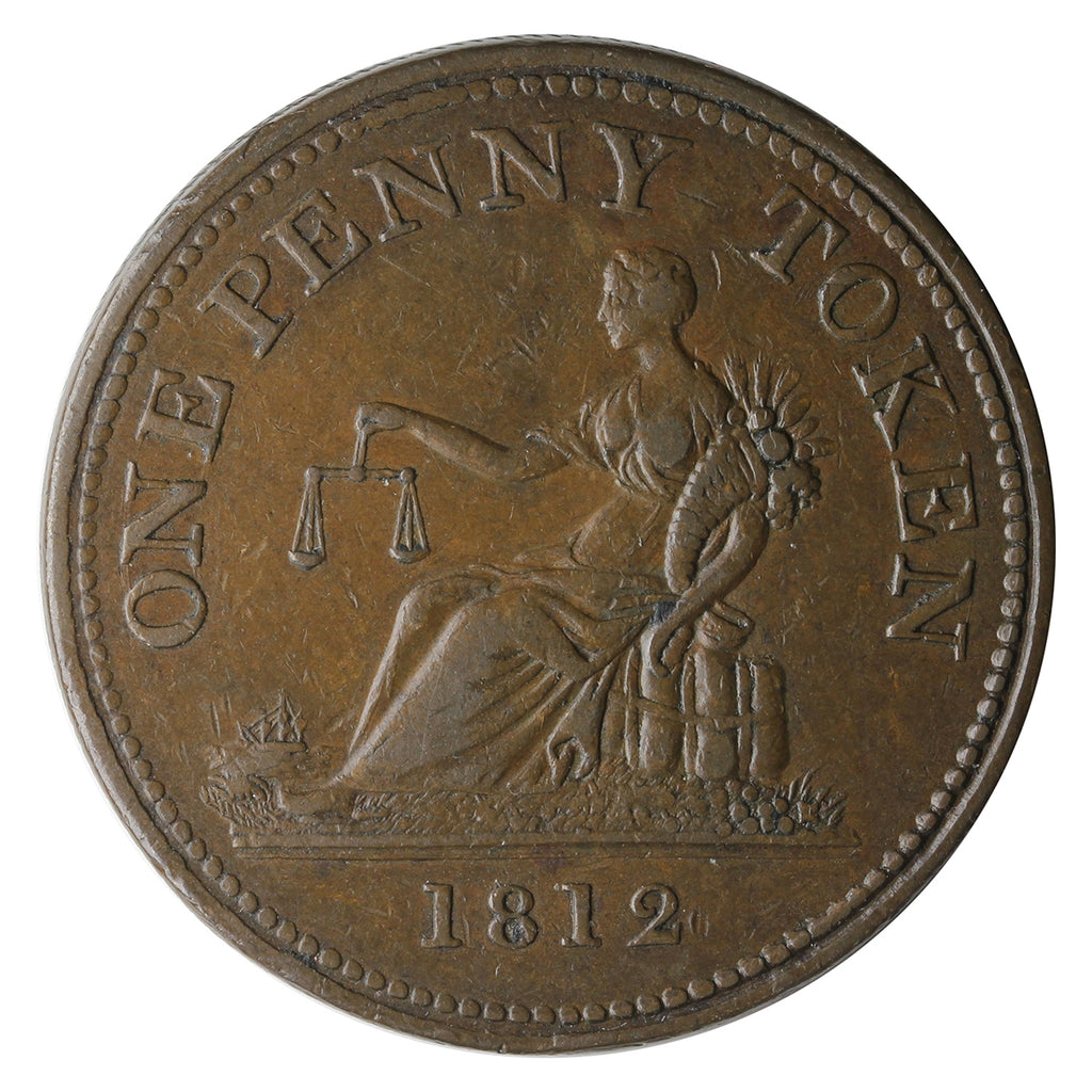 LC-47D3 1812 Lower Canada Nine Leaves Penny Token VF-EF (VF-30) $