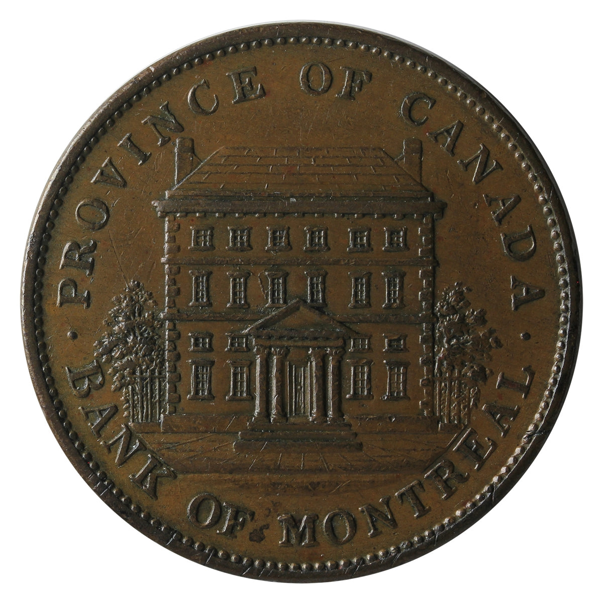 PC-2B 1842 Province of Canada Bank of Montreal Penny Token AU-UNC (AU-55) $