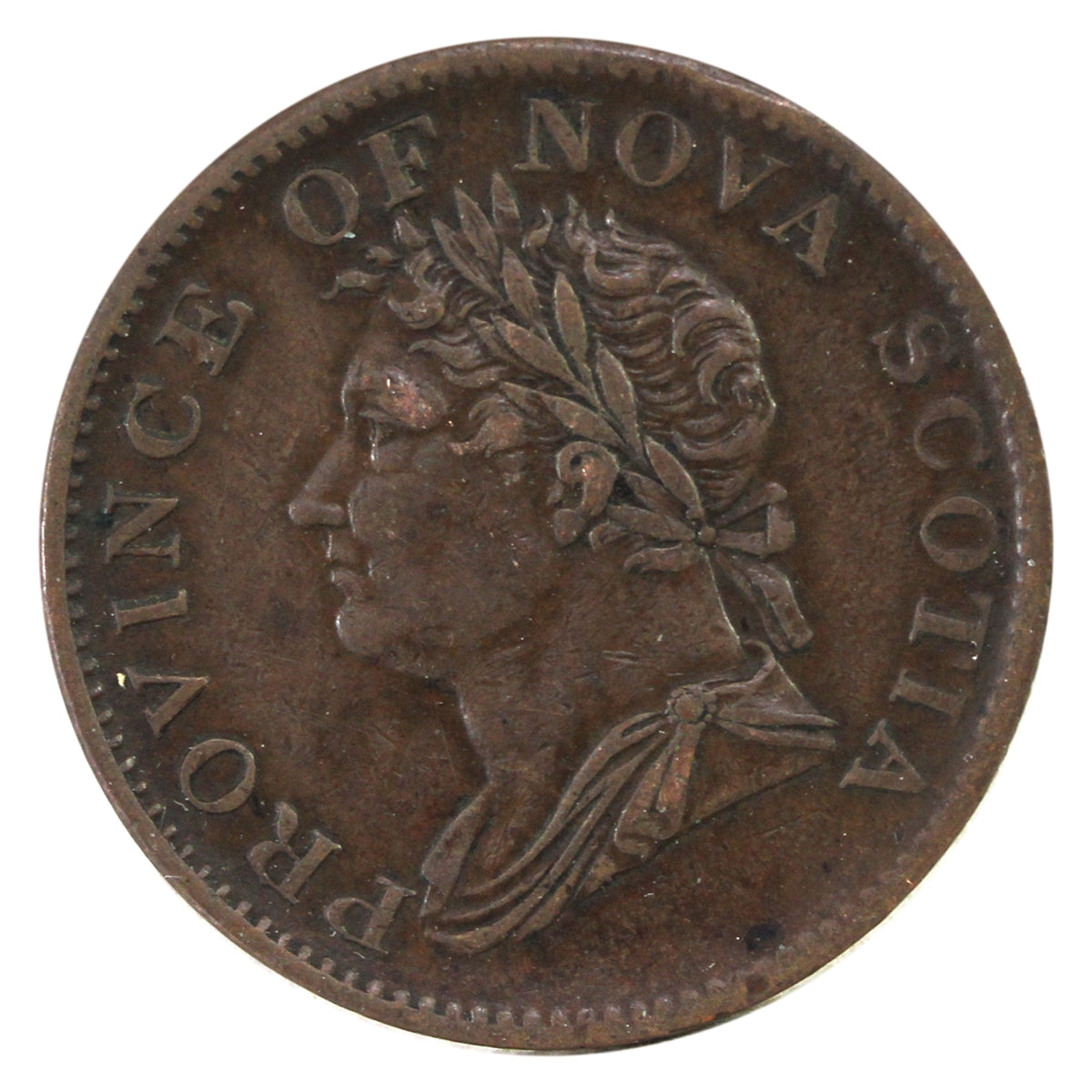 PC-6D 1857 Province of Canada, Upper Canada Penny Token Almost Uncirculated (AU-50) $