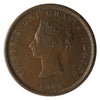 NB-2A 1843 New Brunswick Victoria Dei Gratia Regina Penny Token EF-AU (EF-45) $