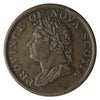 NS-1D3 1832 Nova Scotia George IV Half Penny Thistle Token Almost Uncirculated (AU-50) $