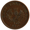 NS-1E2 1840 Nova Scotia Victoria Thistle Half Penny Token EF-AU (EF-45) $