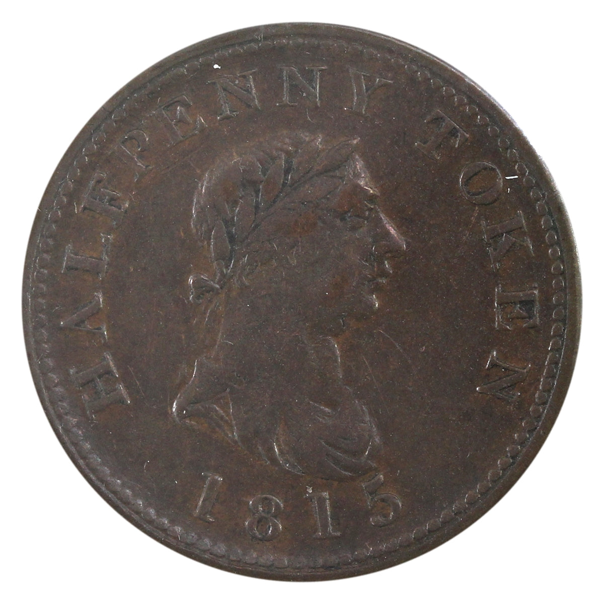 NS-27A3 1815 Nova Scotia Halifax Halfpenny Token VF-EF (VF-30) $