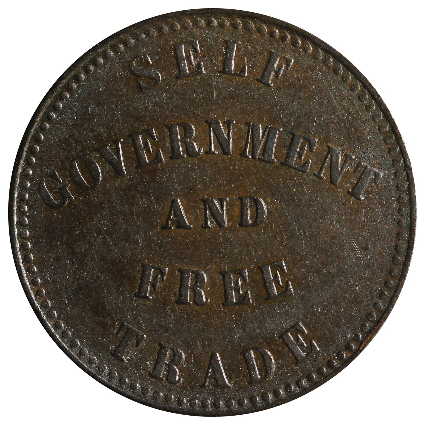 PE-7C3 1857 Prince Edward Island Self Government & Free Trade Token Extra Fine (EF-40) $