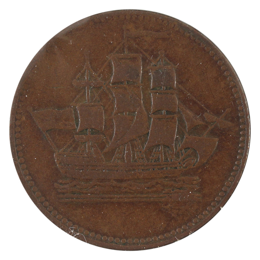 PE-10-12 No Date PEI Ships, Colonies & Commerce Token Very Fine (VF-20)