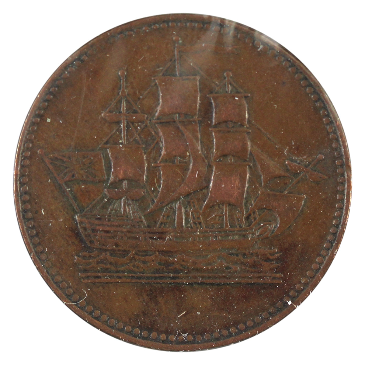 PE-10-29 (1835) PEI Ships, Colonies & Commerce Token Extra Fine (EF-40)