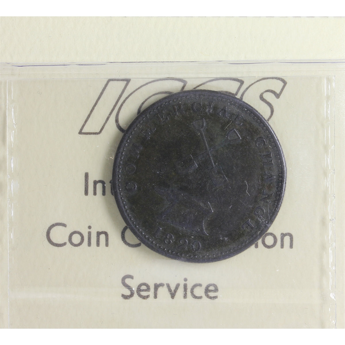 UC-9A1 1820 Upper Canada Commercial Change Half Penny Token ICCS Certified VF-30