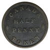 LC-14b (1830) Lower Canada For Public Accomodation Half Penny Token F-VF (F-15)