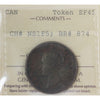 NS-1F5 1843 Nova Scotia Victoria Thistle Half Penny Token ICCS Certified EF-45 BR #874