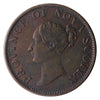 NS-1F5 1843 Nova Scotia Victoria Thistle Half Penny Token ICCS Certified EF-45 BR #874