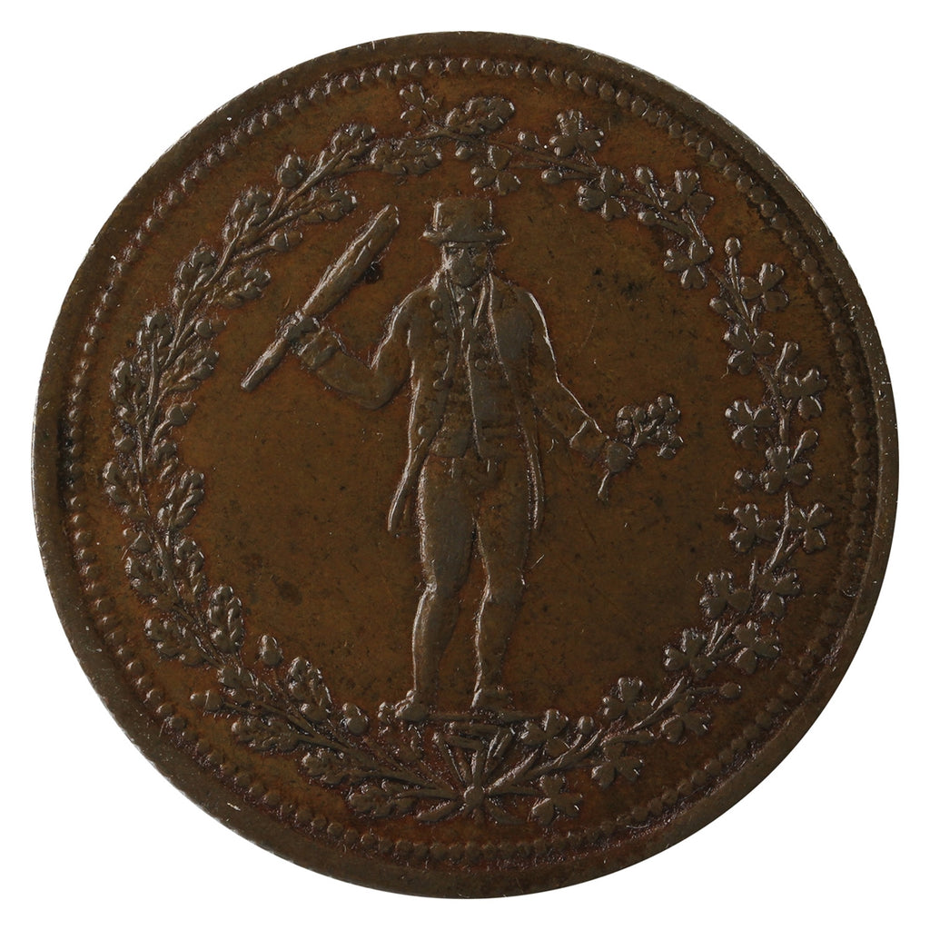 AM-4 Pure Copper Preferable to Paper Halfpenny Token Extra Fine (EF-40) $