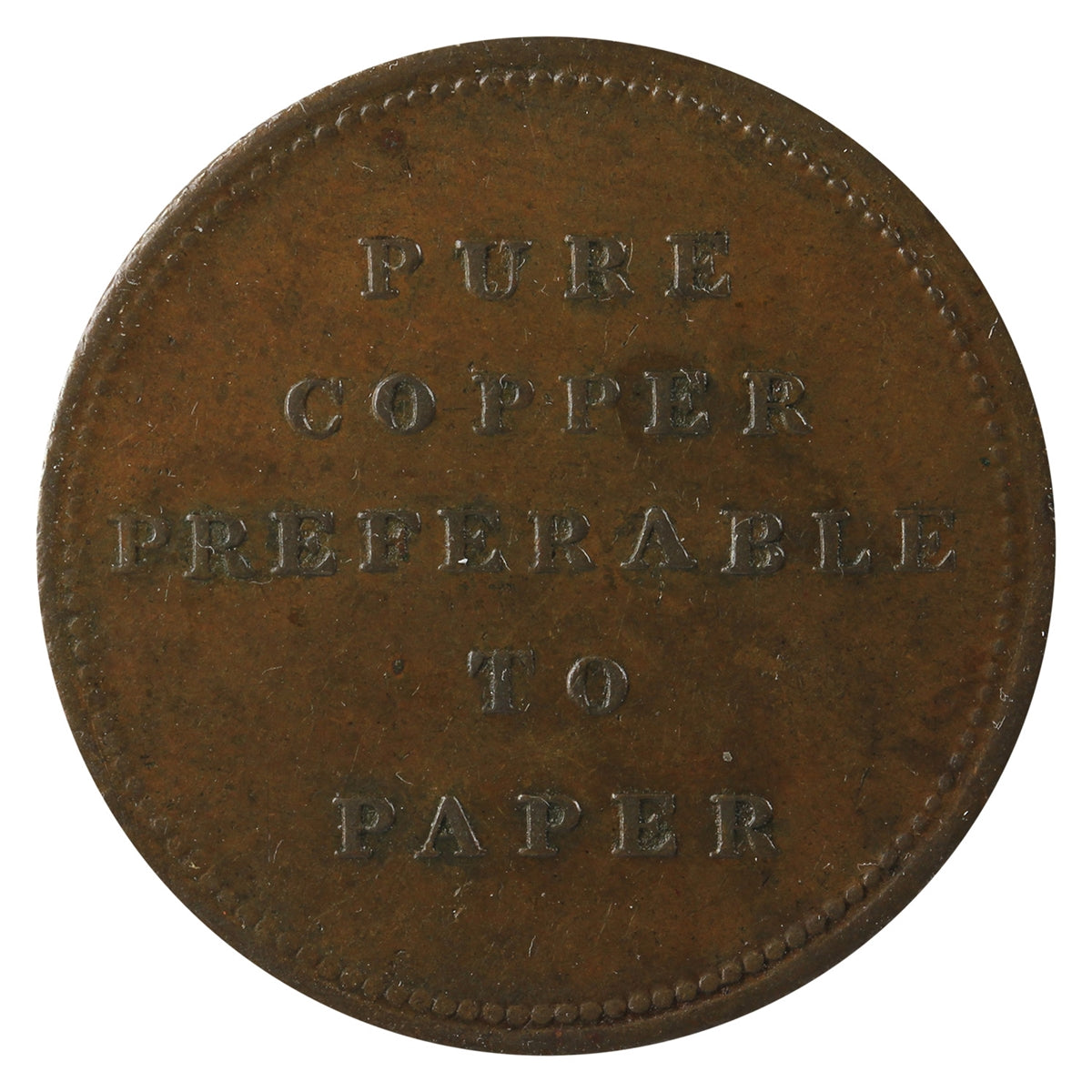 AM-4 Pure Copper Preferable to Paper Halfpenny Token Extra Fine (EF-40) $