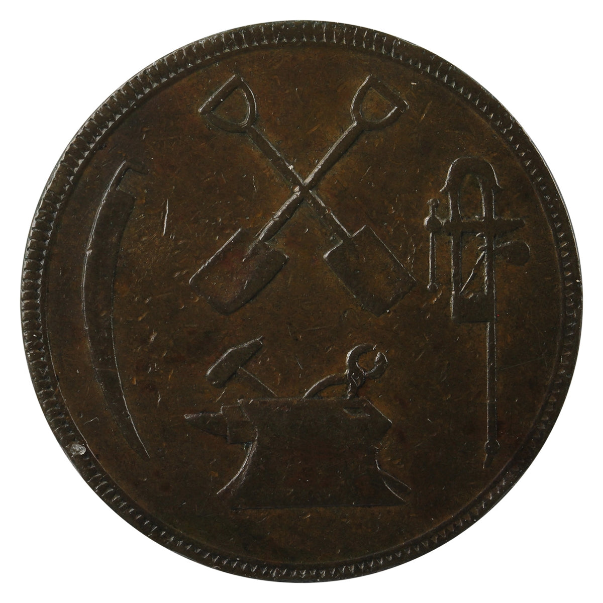 LC-15A1 (1832) Lower Canada T.S. Brown & Co. Half Penny Token EF-AU (EF-45) $