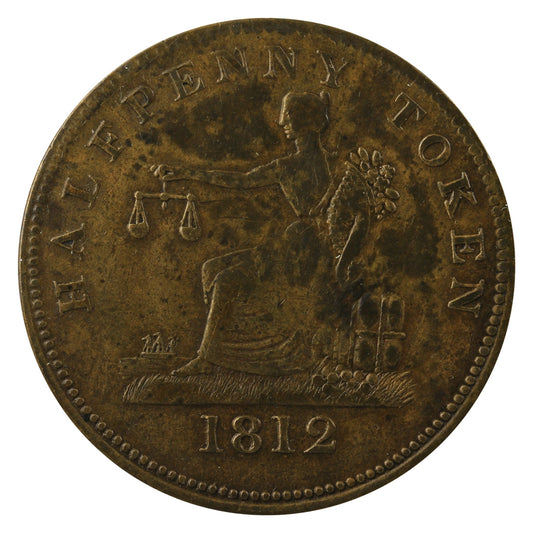 LC-48-17 1812 Lower Canada Tiffin Token AU-UNC (AU-55) $